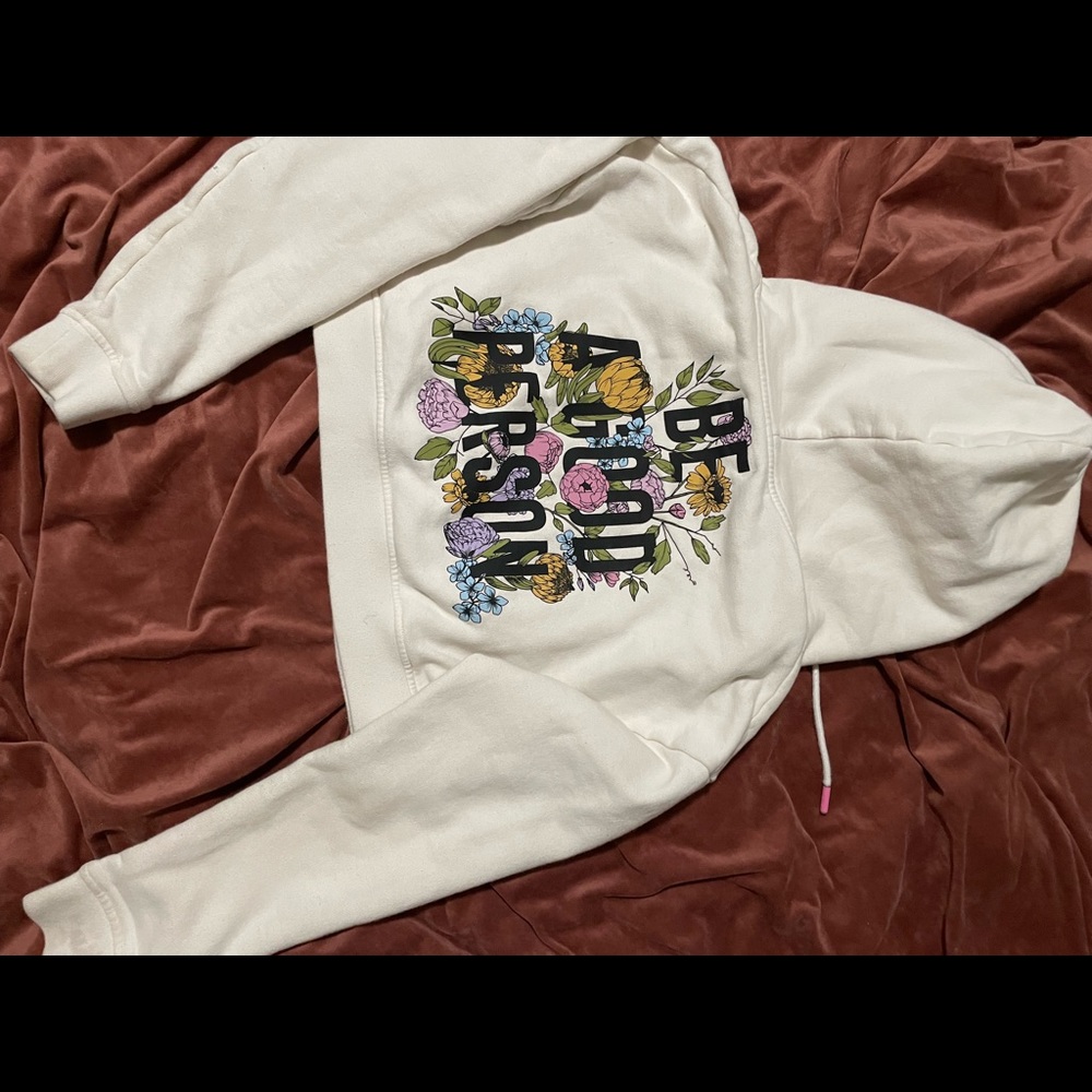 Be a Good Person crop hoodie